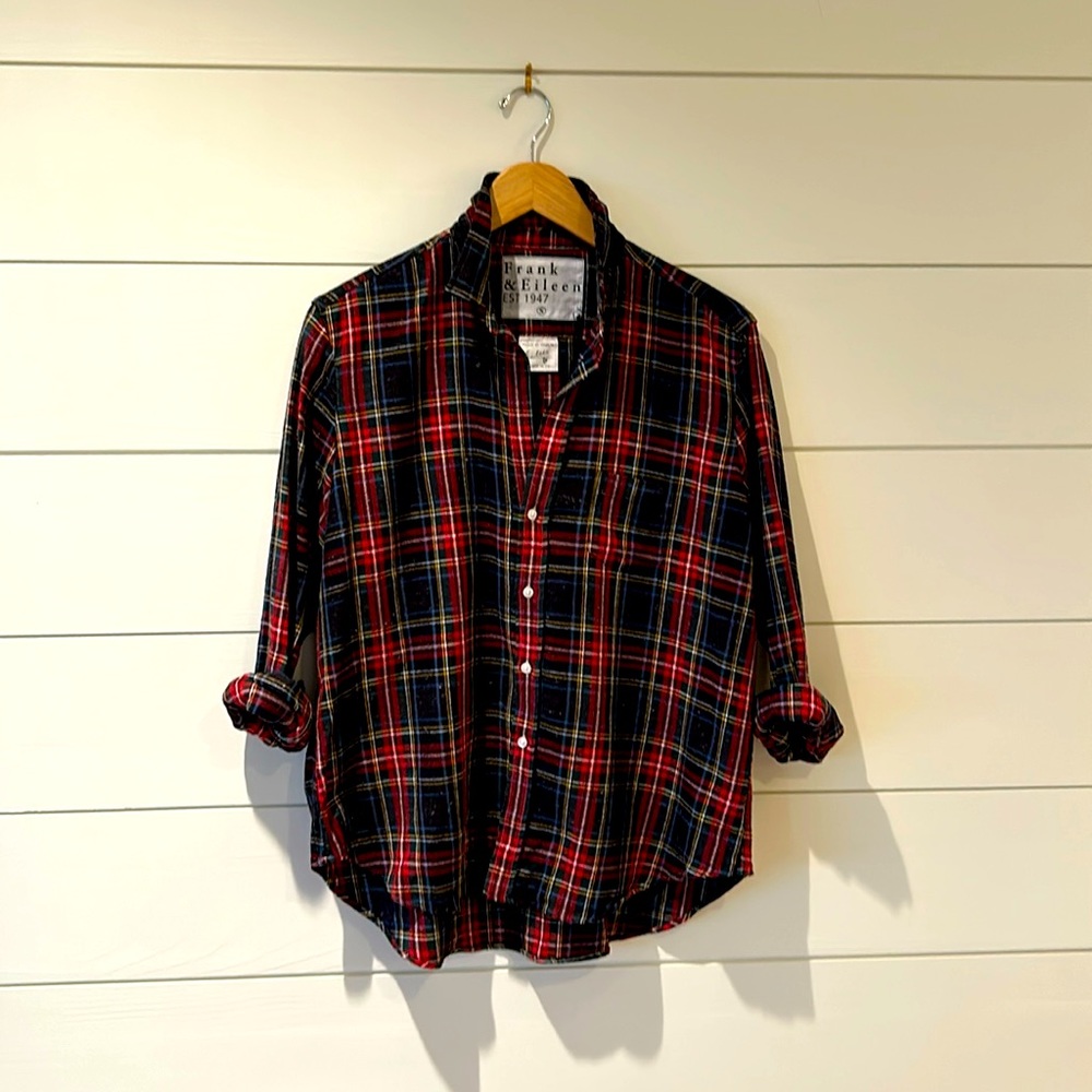 Frank & Eileen Relaxed Plaid Shirt, Size Small
